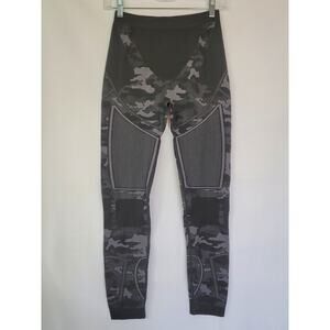 Nooyme Black Camo Compression Cycling Thermal Leggings Womens M Bamboo Spandex